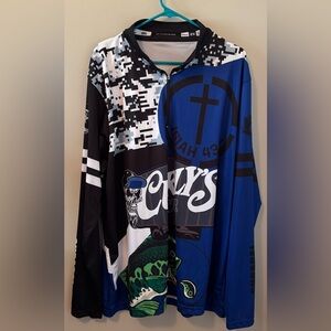 🎣Bass Pro Shops Fishing Jersey Champro 2X 1/4 Zip Long Sleeve Pro Tournament🎣XXL